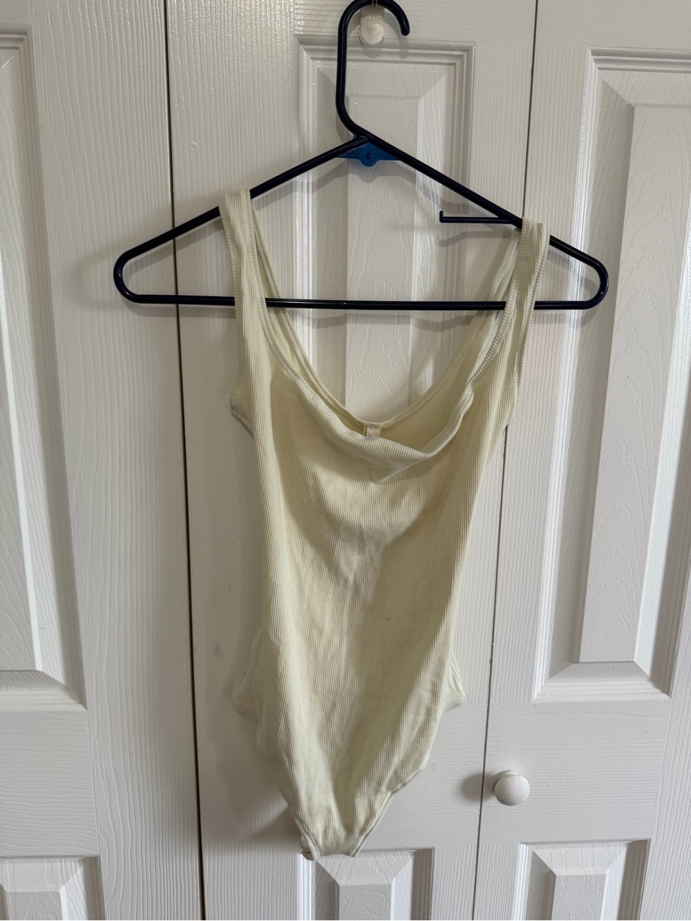 SKIMS Fits Everybody Square Neck Bodysuit Bone Size XS NWT